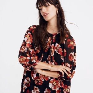 Madewell Floral Tie Back Top